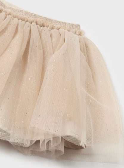 Gold Glitter Tulle Skirt