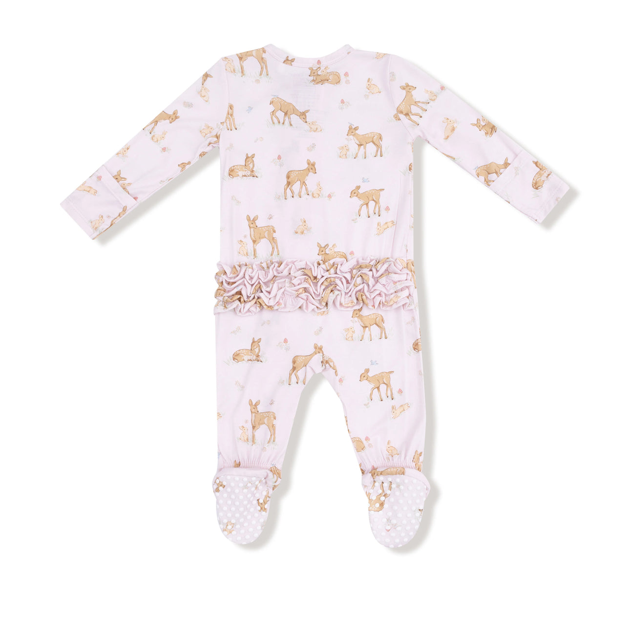 Deer Ruffle Back 2way Zipper Footie
