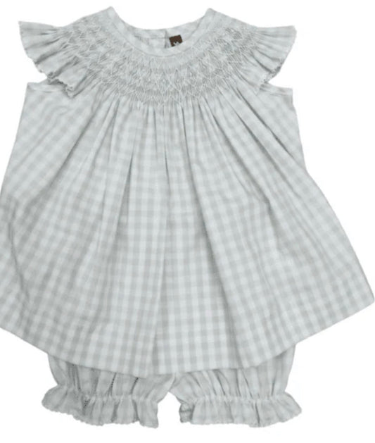 Sage Gingham Bloomer Set