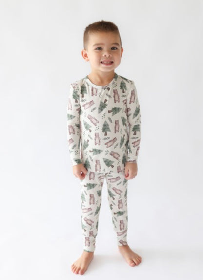 Beary Long Sleeve Basic Pajama