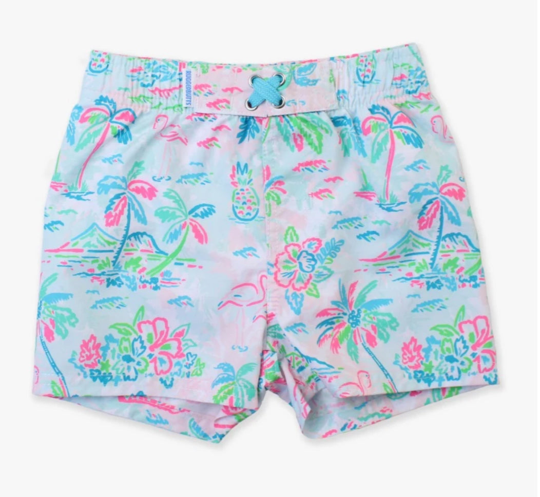 Tropical Resort Swim Trunks