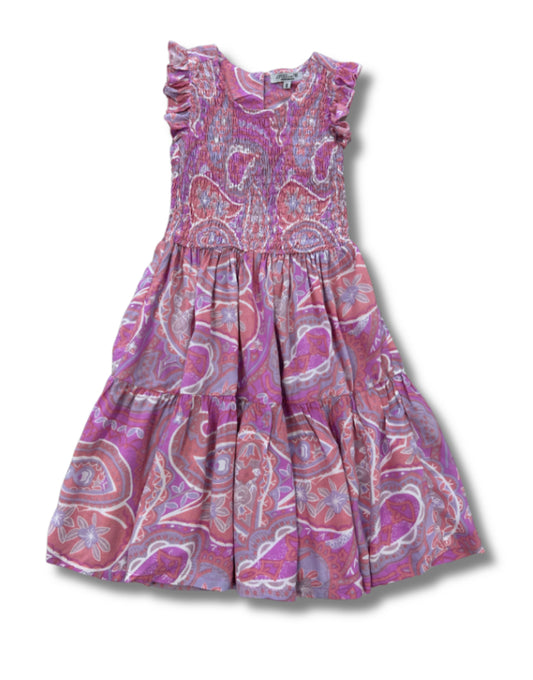 Pink Dress with Flutter Sleeve
