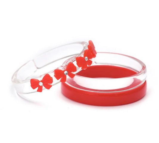 Red Bows Bangle Set