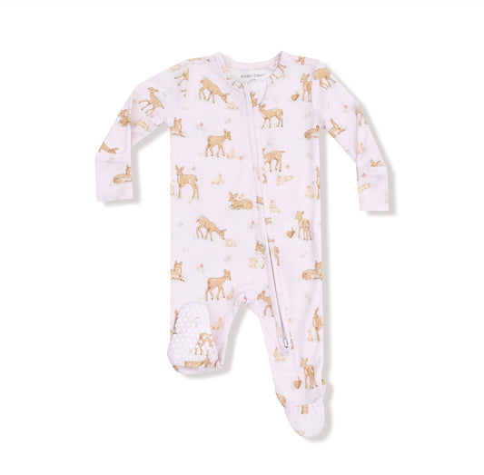 Deer Ruffle Back 2way Zipper Footie