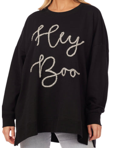 Hey Boo Halloween Sparkle Sweatshirt