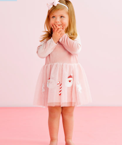 Pink Sequin Santa TuTu Dress