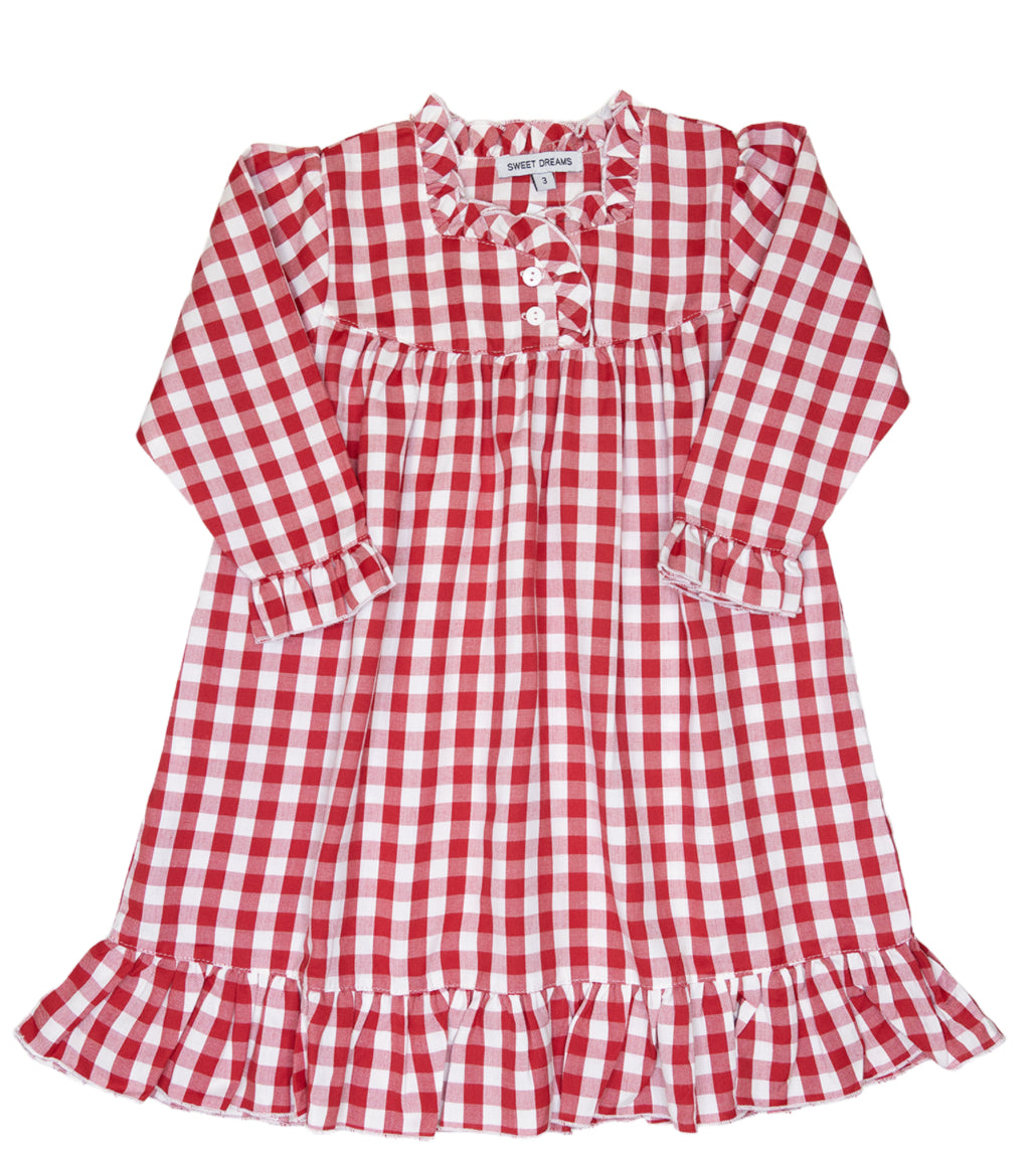 Sweet Dreams Red Gingham Gown