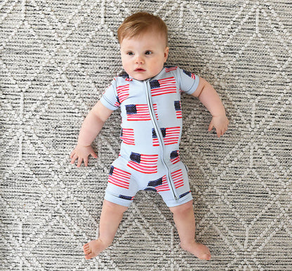 Blue Flag Zip Shorty