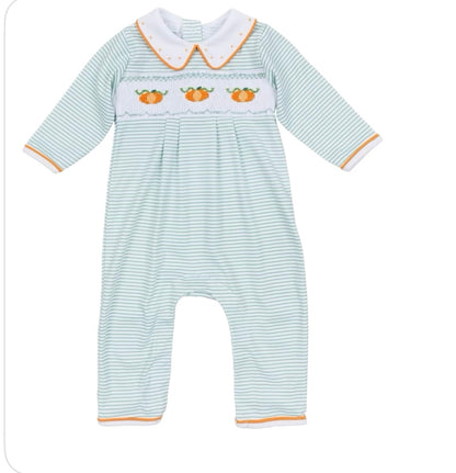 Lil Pumpkin Embroidered Footie/coverall