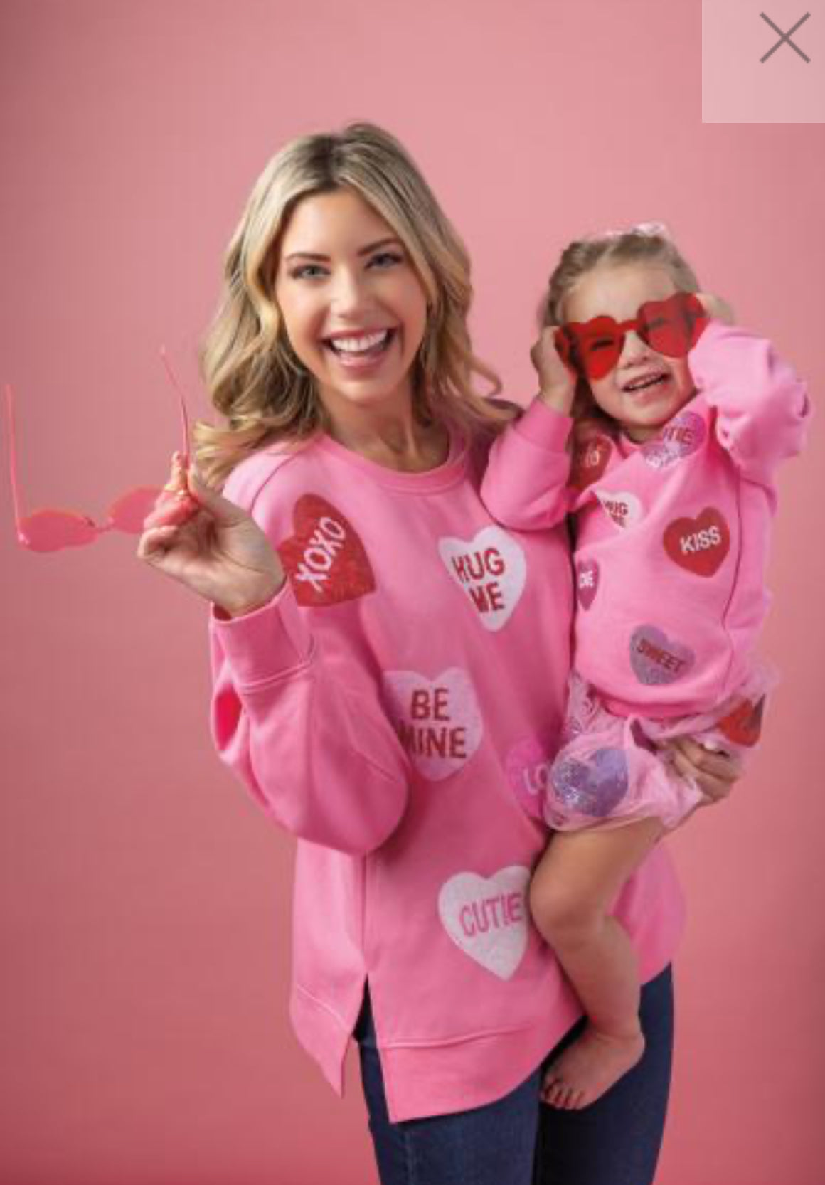 Adult Valentine Sparkle Sweatshirt