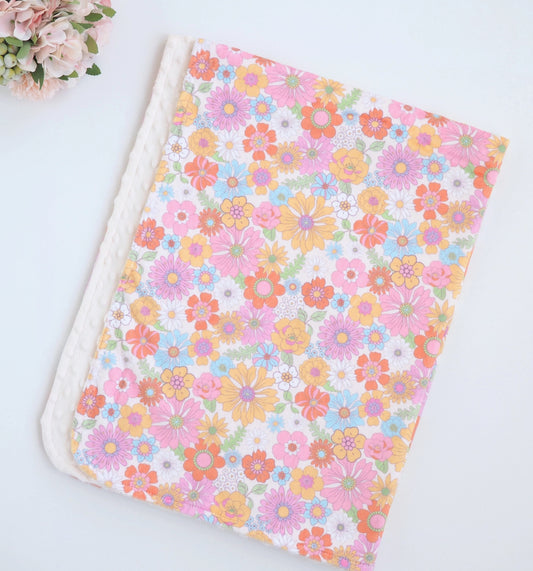 Retro Floral Blanket