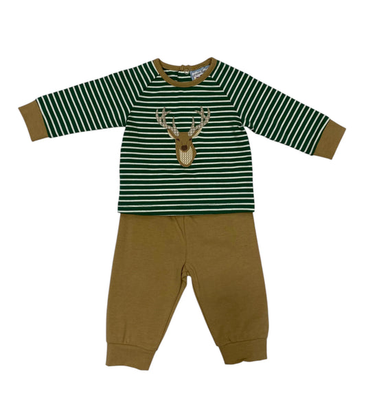 Deer Appliqué Jogger Set