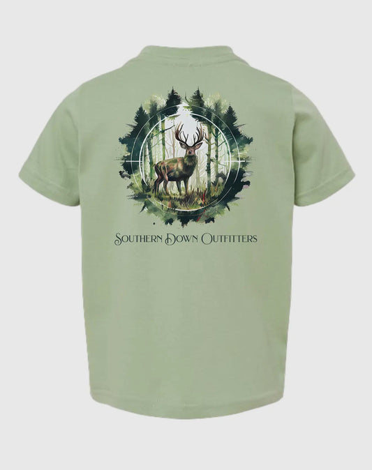 Southern Down Outfitters Deer In Crosshair Toddler Tee