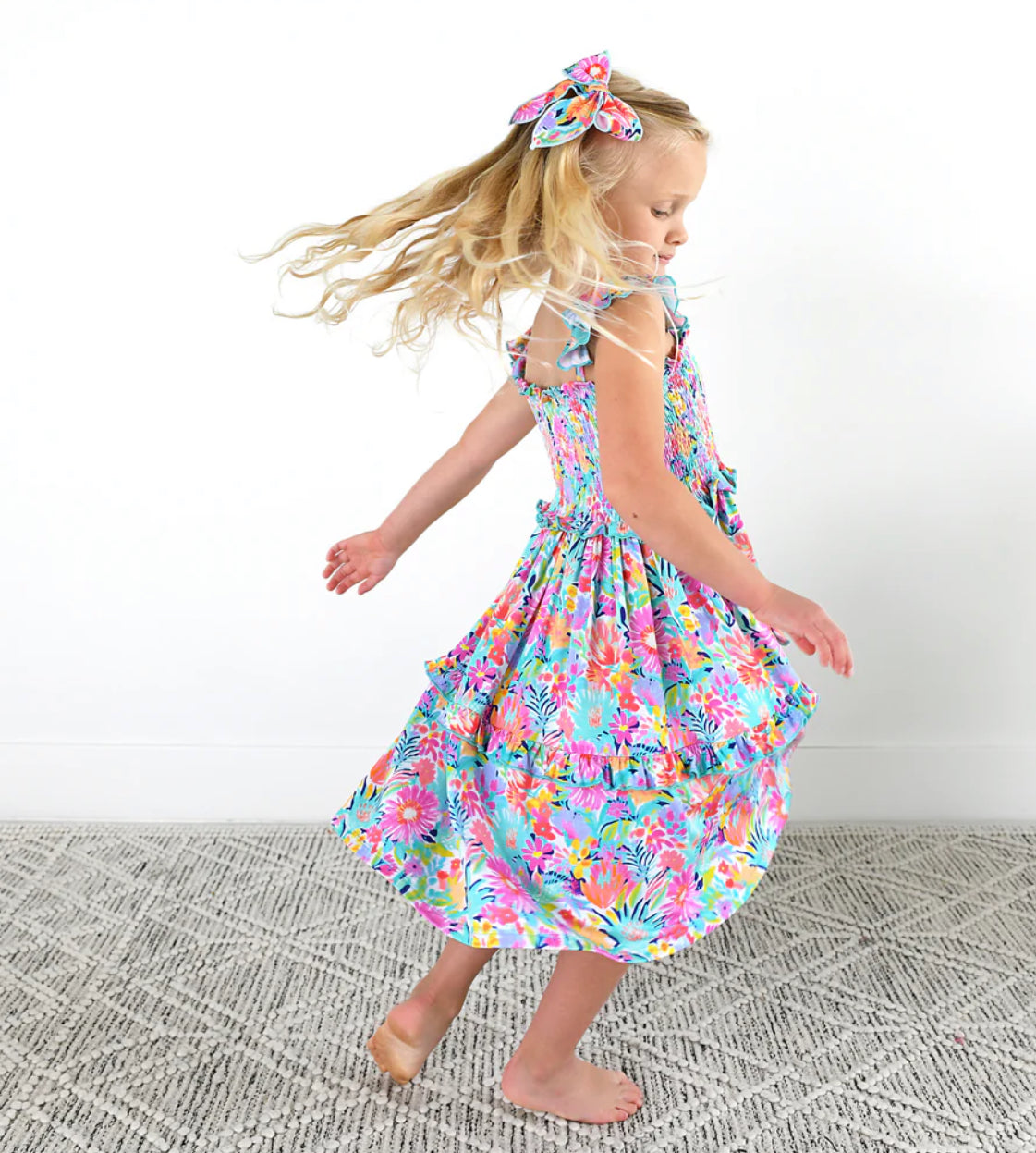 Megan Floral Smocked Dress