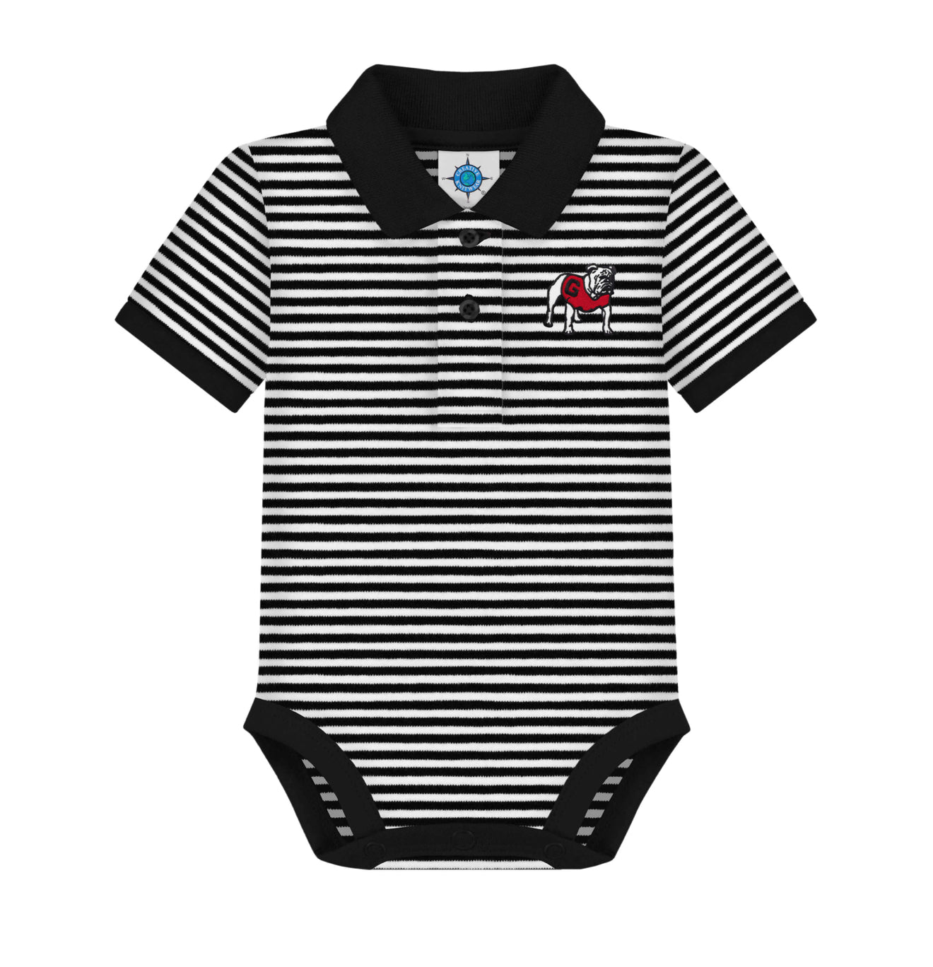Georgia Bulldog Striped Infant Polo