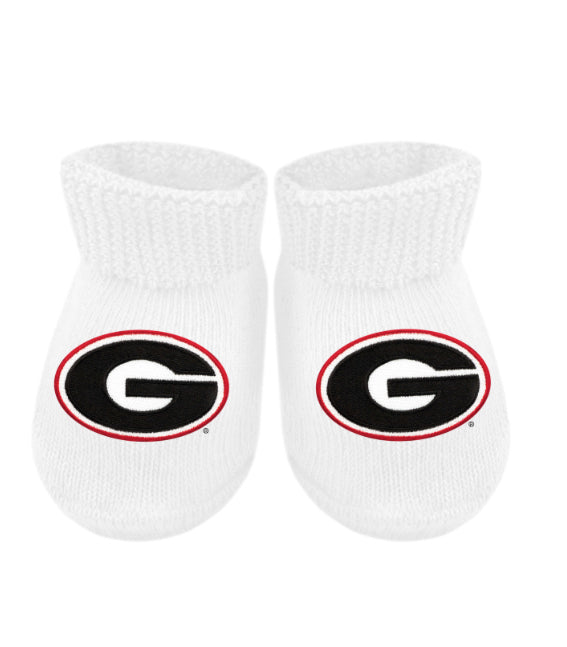 Georgia Bulldog Newborn Socks