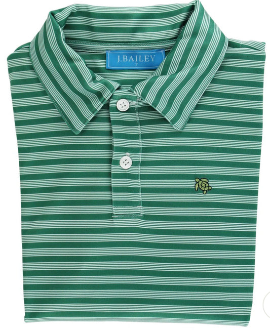 Evergreen Performance Striped Polo