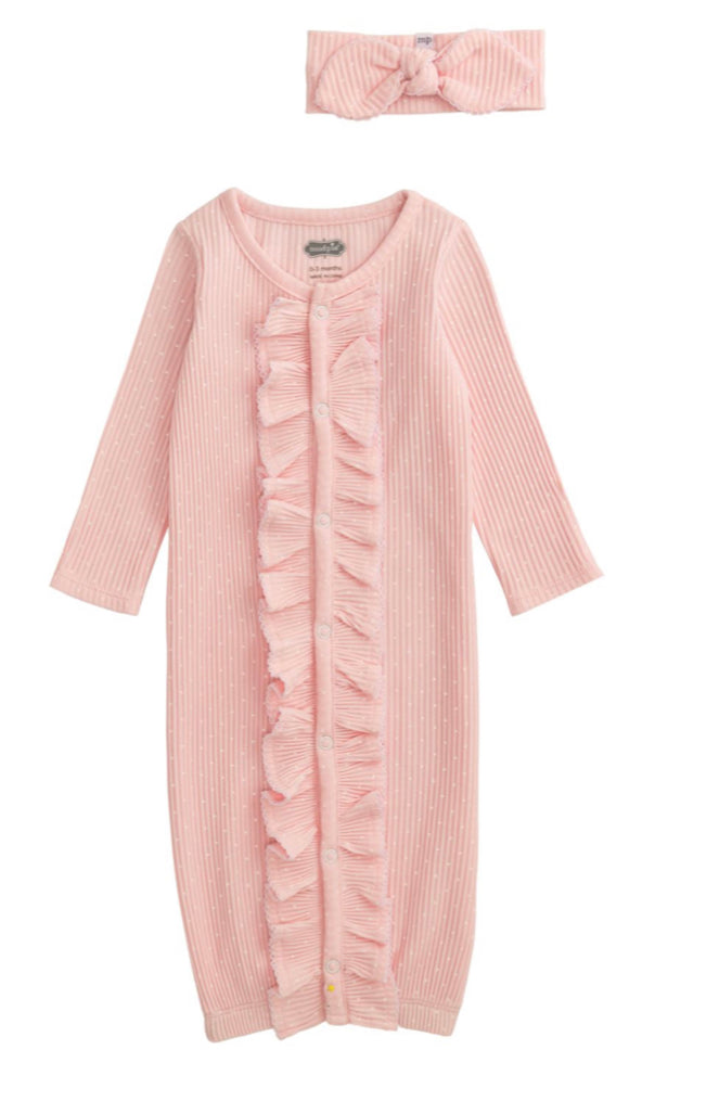 Pink Dot Gown with Headband