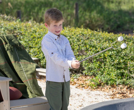 Khaki  Plaid Flagler Fishing Shirt