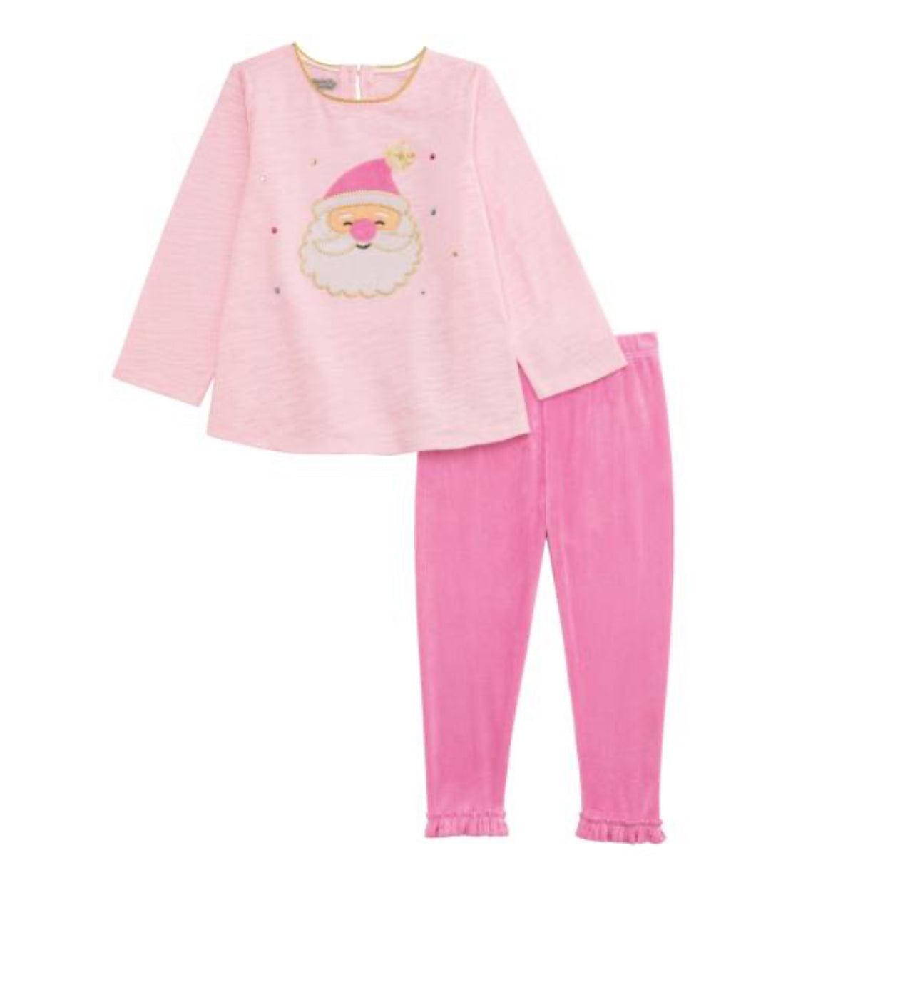 Pink Santa Tunic and Legging Set