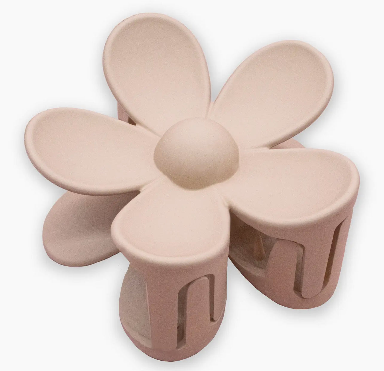 Matte Nude Flower Hair Clip