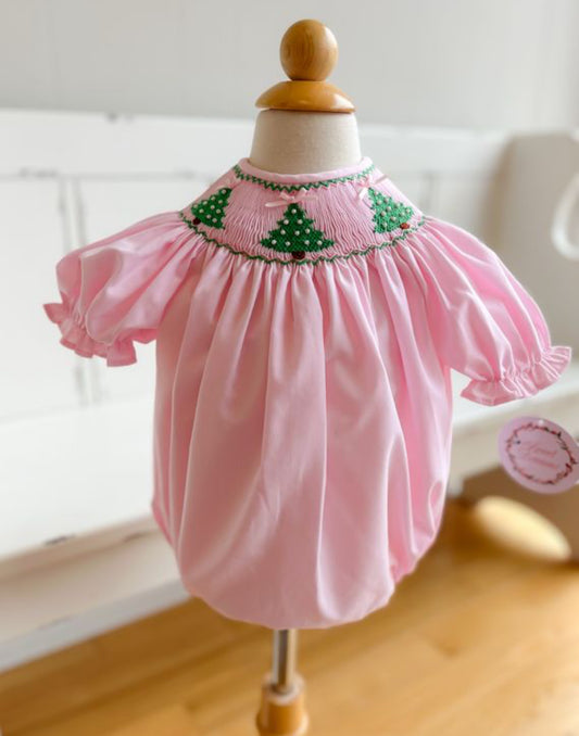 Sweet Dreams Christmas Tree Smocked Bubble