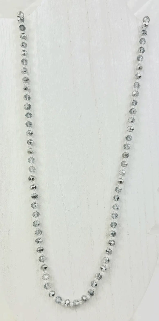 Long Glass Beaded Necklace