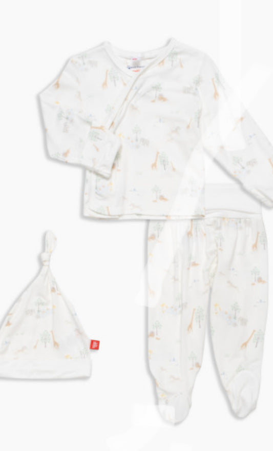 Magnetic Me white serene safari kimono