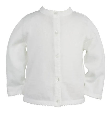 Scalloped Edge Cardigan Sweater