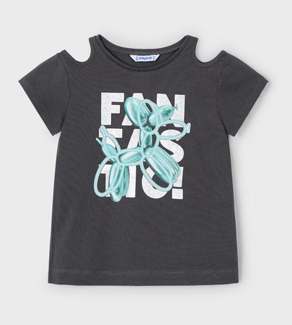 Girl’s Cut Out Sleeves Fantastic T