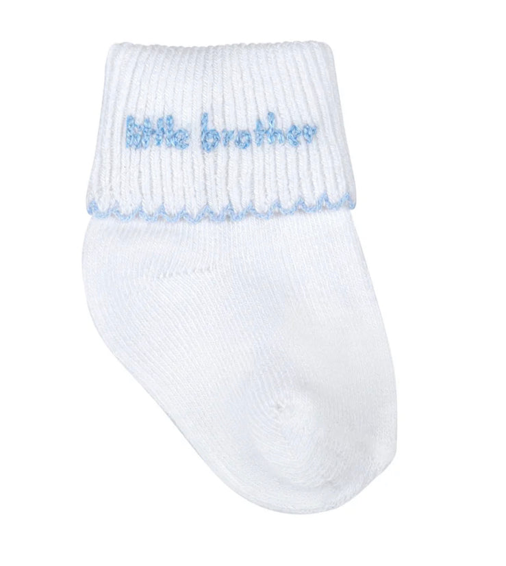 Little Sibling Embroidered Socks