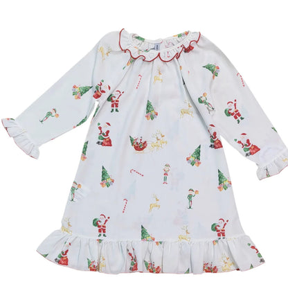 Santa’s Sleigh Girls’ Nightgown