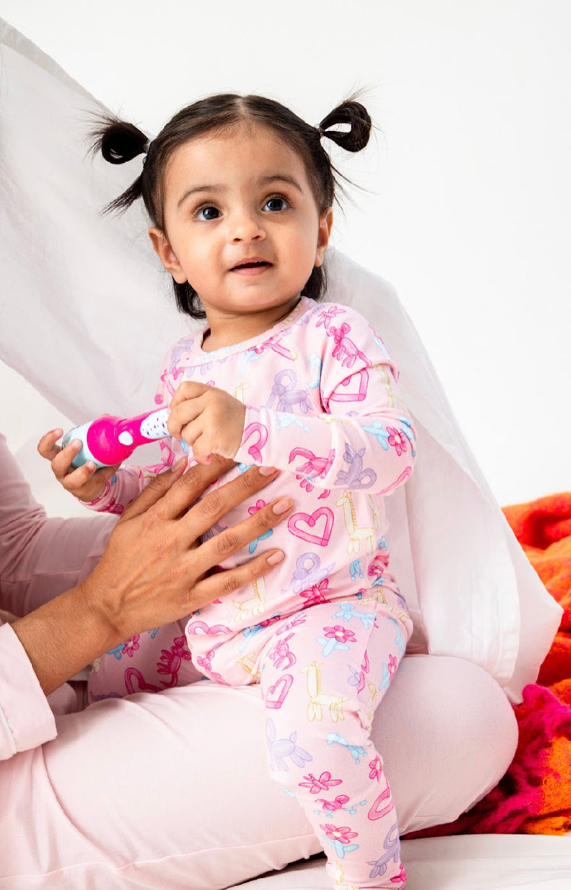 Pink Party Animals Glow Coverall