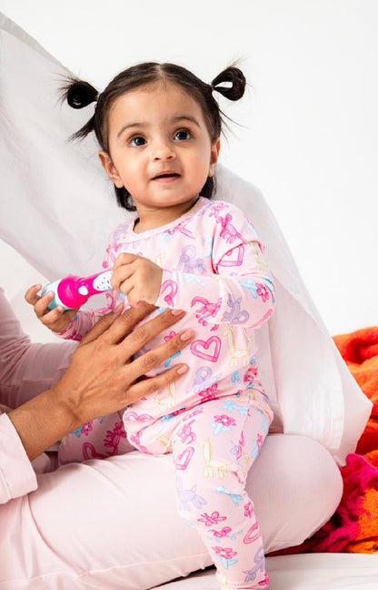 Pink Party Animals Glow Coverall