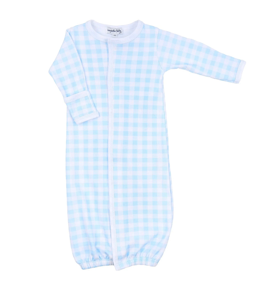 Blue Checks Converter Gown