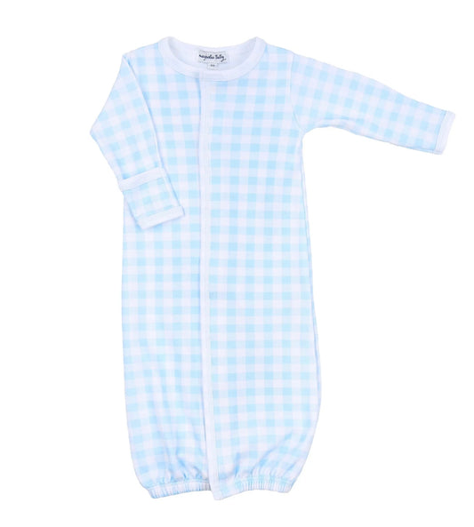 Blue Checks Converter Gown