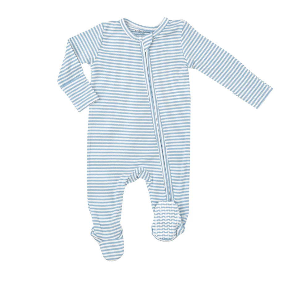 Angel Dear Blue stripe footie