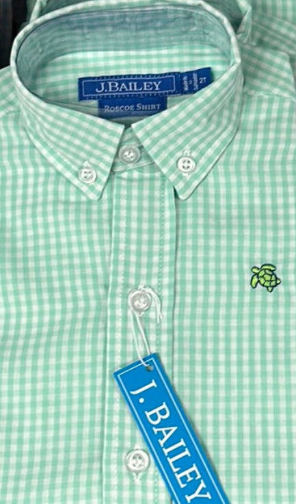 Green check J.Bailey Button Down