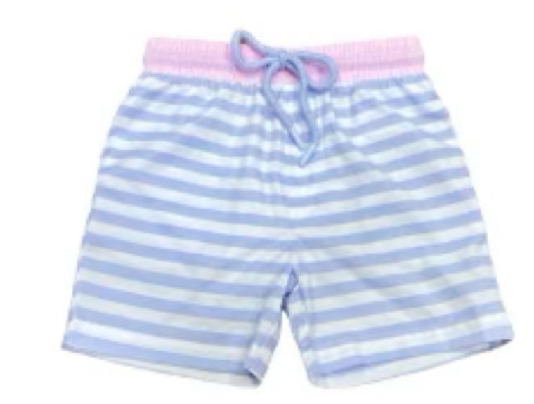 Light Pink, Purple, and White Swim Shorts