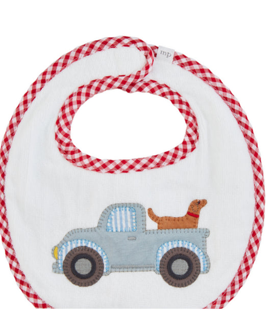 Truck appliqué Terry bib