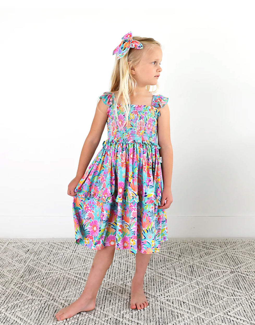 Megan Floral Smocked Dress