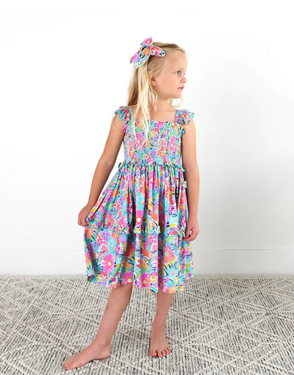 Megan Floral Smocked Dress