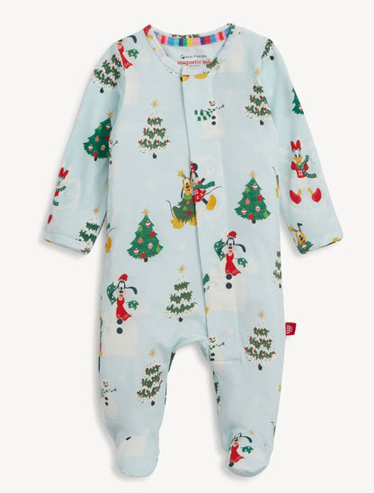 Snow Excited Mickey Footie