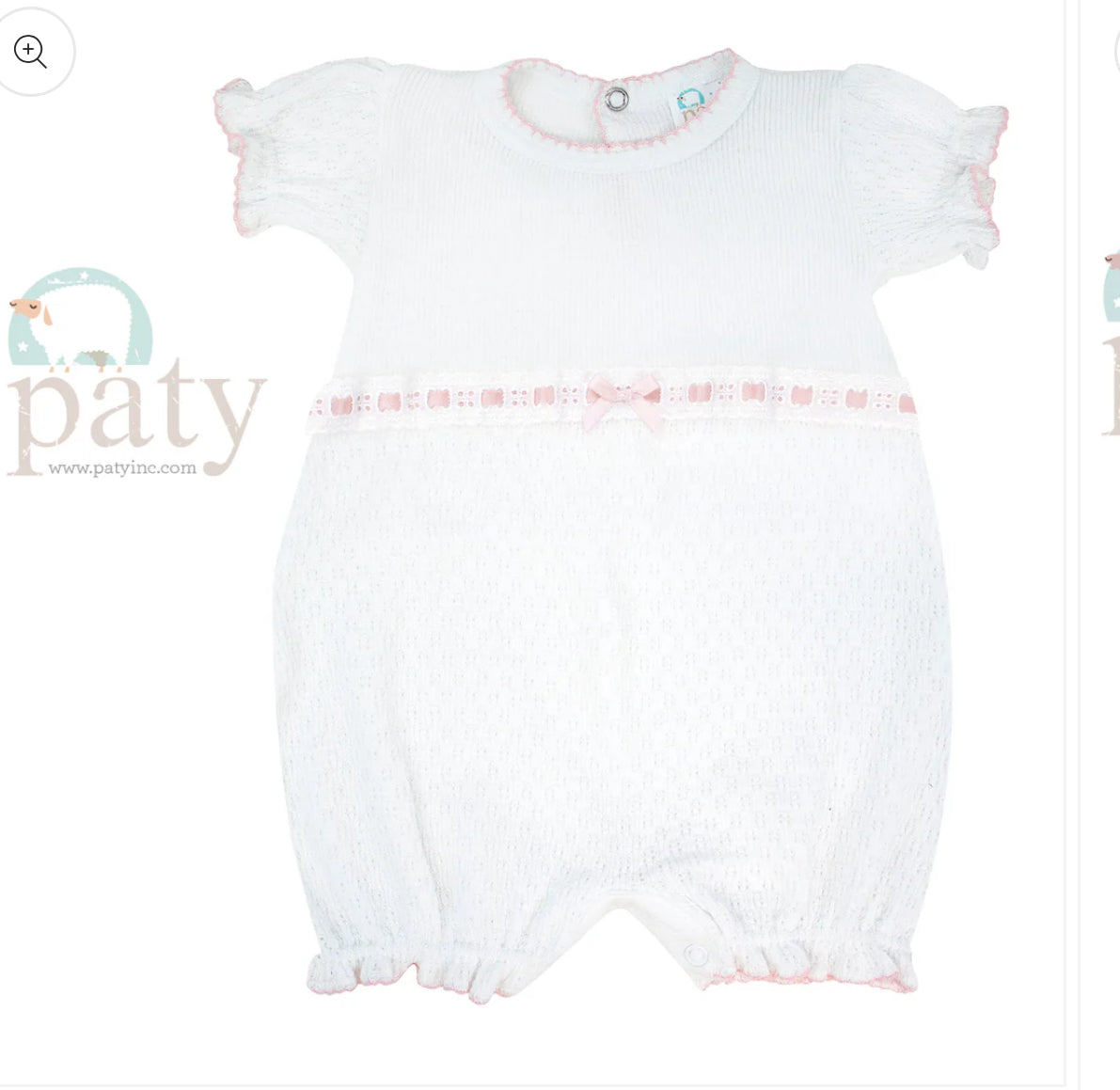 Paty romper with eyelet trim