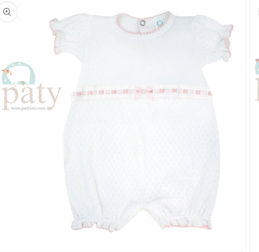 Paty romper with eyelet trim