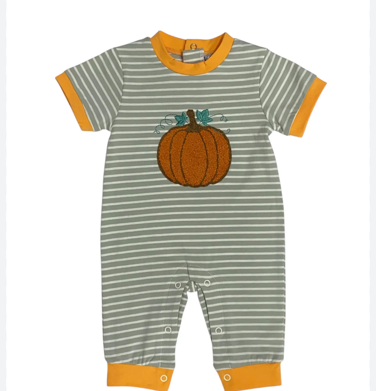 Pumpkin Appliqué Boy Romper