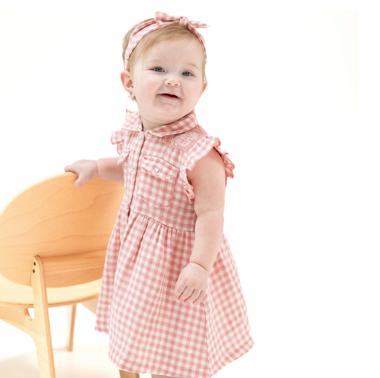 Western Pearl Snap Dress and Bloomer Set