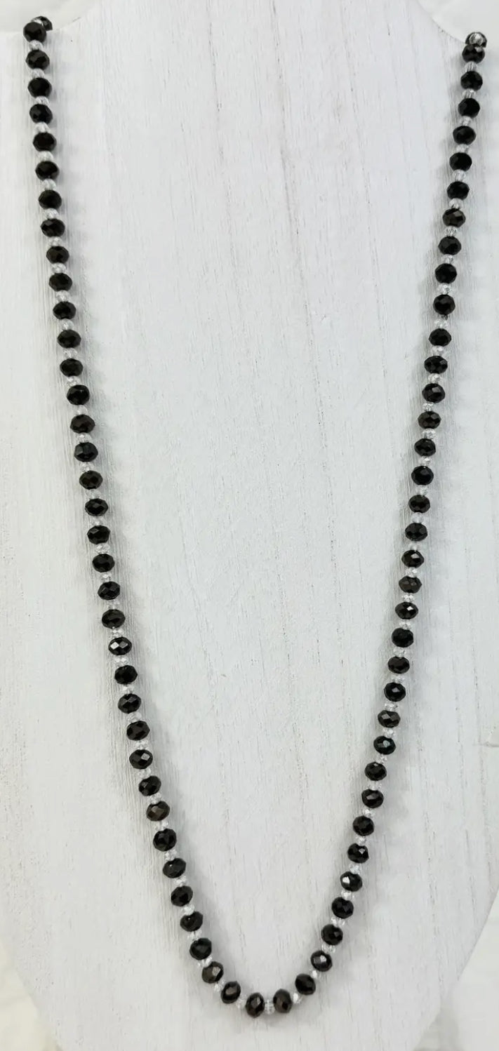 Long Glass Beaded Necklace