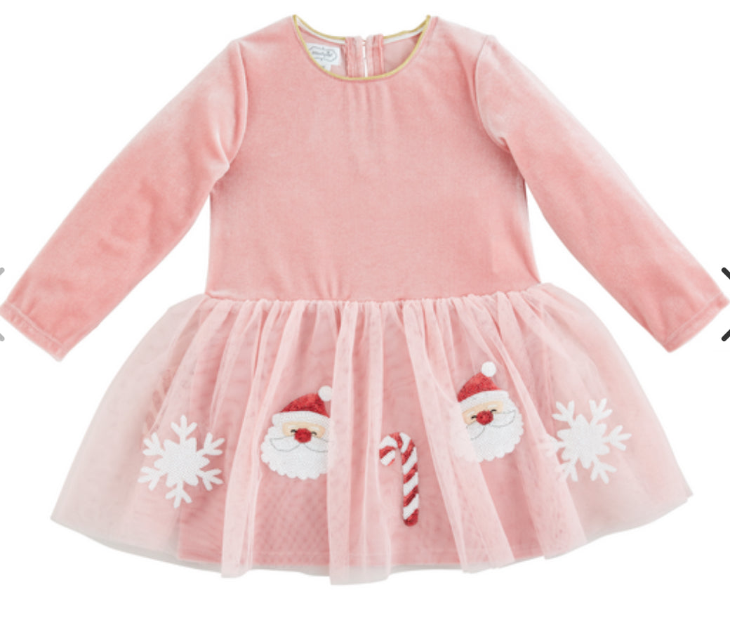 Pink Sequin Santa TuTu Dress