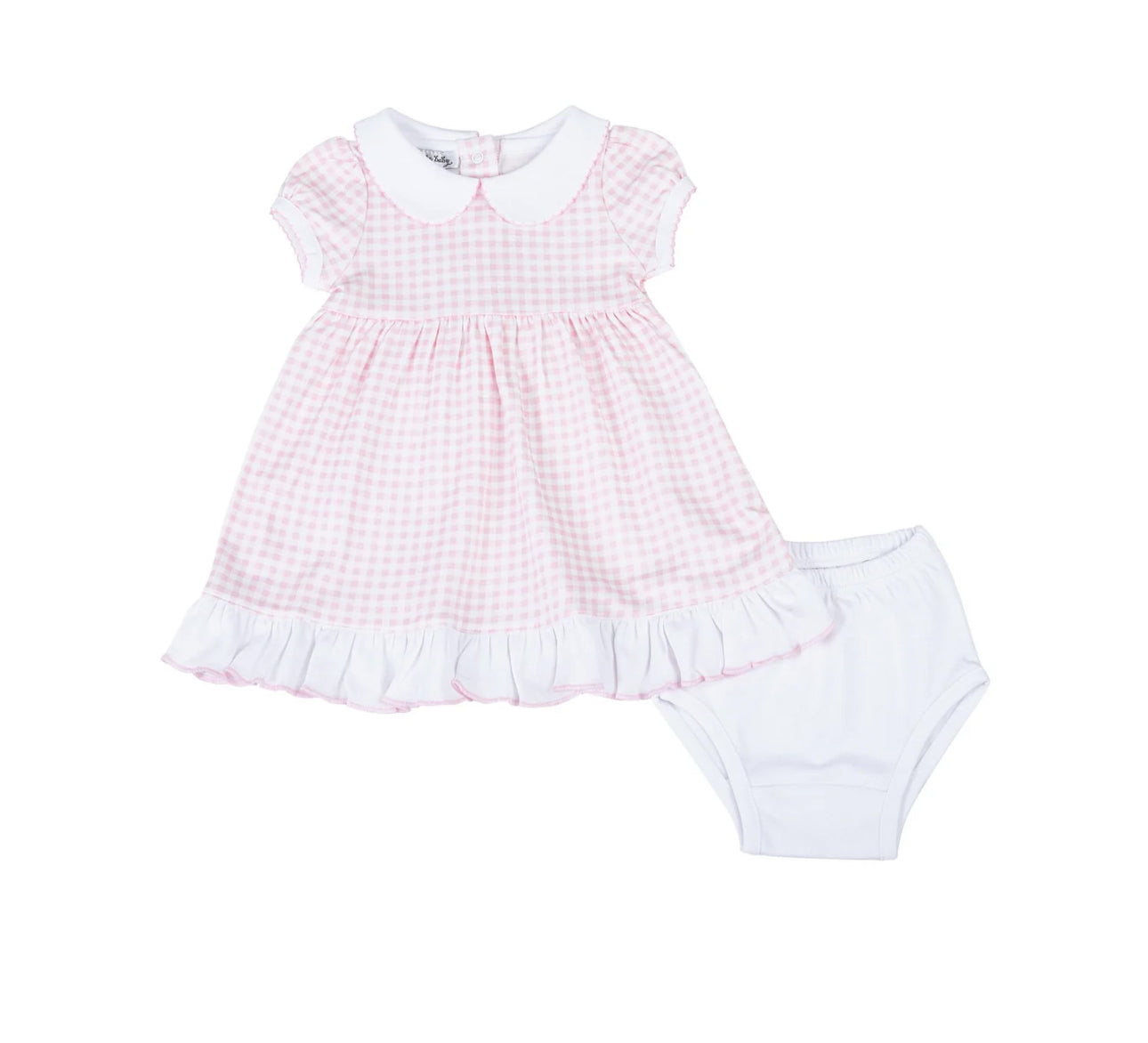 Mini Checks Collar Dress with Bloomers